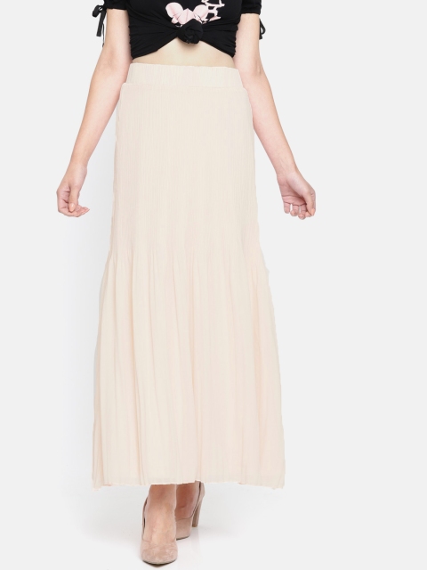 Vero Moda Peach-Coloured Midi Skirt