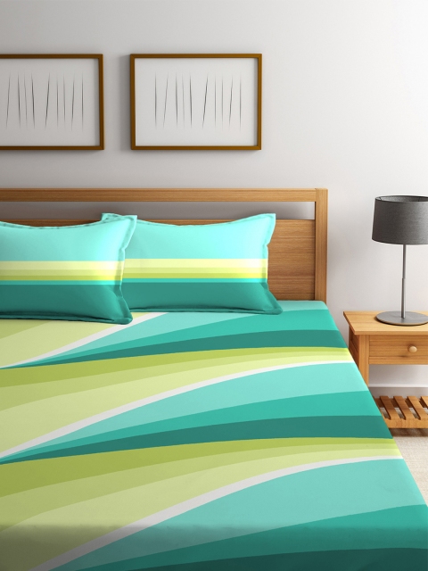 Tangerine Green & Blue Abstract Flat 144 TC Cotton 1 King Bedsheet with 2 Pillow Covers
Tangerine Green & Blue Abstract Flat 144 TC Cotton 1 King Bedsheet with 2 Pillow Covers