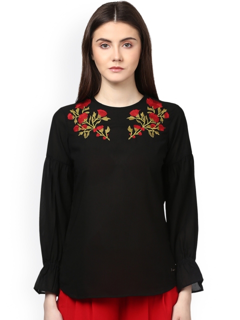 Park Avenue Women Black Solid Top