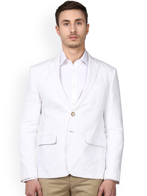 Park Avenue Men White Solid Single-Breasted Super Slim Fit Smart Casual Linen Blazer
Park Avenue Men White Solid Single-Breasted Super Slim Fit Smart Casual Linen Blazer