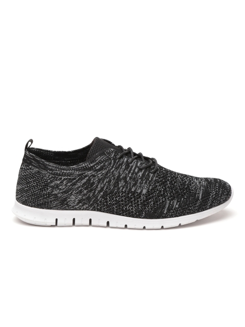 ether Men Black Patterned Sneakers