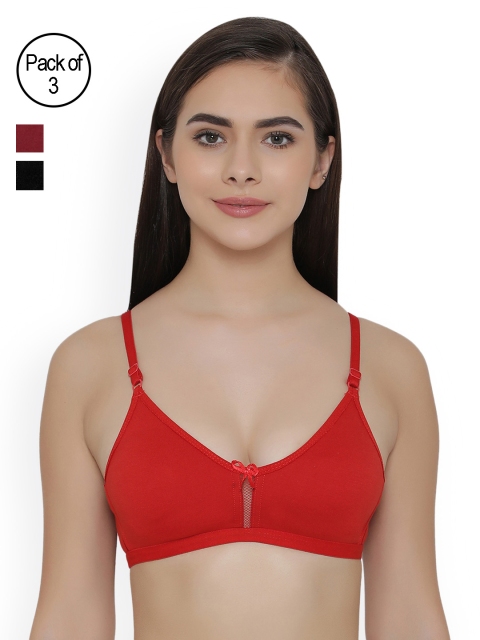 Clovia Pack Of 2 Bra, Red