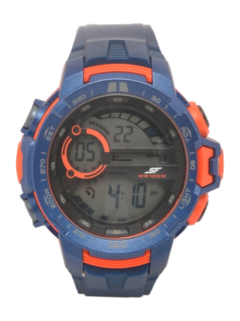 Sonata Men Blue & Grey Digital Watch 77074PP03