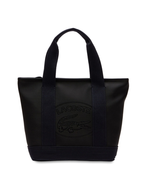 Lacoste Black Solid Tote Bag