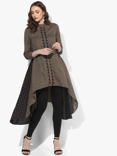 Sangria Brown Printed Kurta
