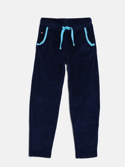 U.S. Polo Assn. Kids Girls Navy Blue Track Pants