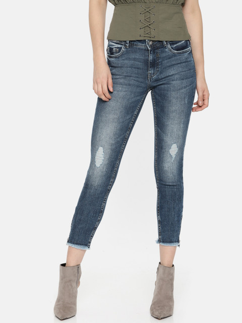 ONLY Women Blue Skinny Fit Mid-Rise Mildly Distressed Stretchable Cropped Jeans
ONLY Women Blue Skinny Fit Mid-Rise Mildly Distressed Stretchable Cropped Jeans
