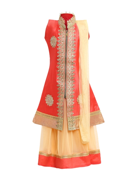 Aarika Girls Peach & Beige Embellished Ready to Wear Lehenga & Blouse with Dupatta
Aarika Girls Peach & Beige Embellished Ready to Wear Lehenga & Blouse with Dupatta
