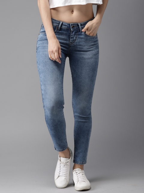 HERE&NOW Women Blue Ankle Skinny Fit Mid-Rise Clean Look Stretchable Cropped Jeans
HERE&NOW Women Blue Ankle Skinny Fit Mid-Rise Clean Look Stretchable Cropped Jeans