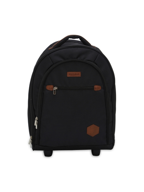 Bags.R.us Unisex Black Solid 36L Backpack Trolley Bag