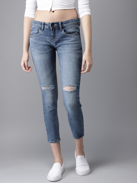 Moda Rapido Women Blue Skinny Fit Mid-Rise Slash Knee Stretchable Cropped Jeans
Moda Rapido Women Blue Skinny Fit Mid-Rise Slash Knee Stretchable Cropped Jeans