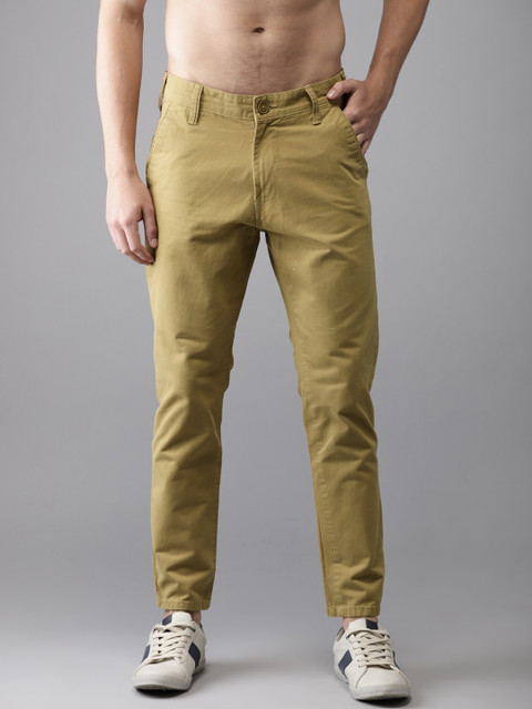 Moda Rapido Men Khaki Slim Fit Solid Cropped Chinos 
Moda Rapido Men Khaki Slim Fit Solid Cropped Chinos