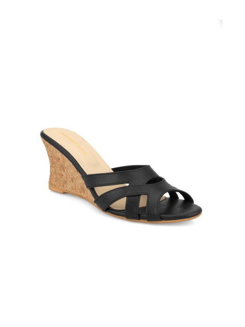 Signature Sole Women Black Solid Wedges