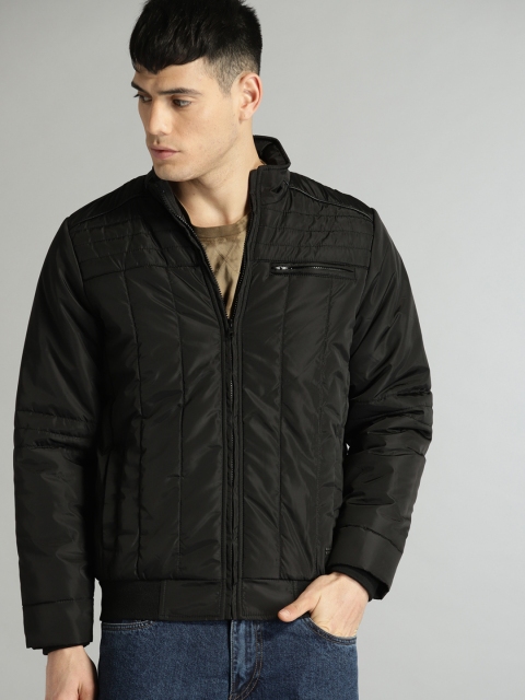 Roadster Men Black Solid Puffer Jacket