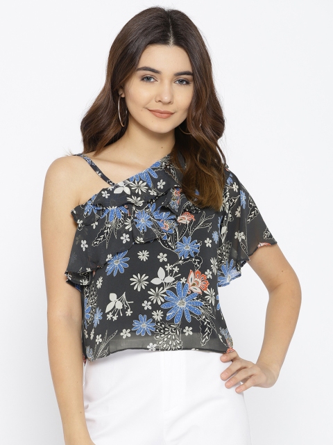 AND Women Black Printed Top