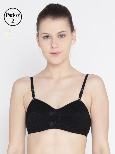 Leading Lady Pack Of 2 Wired Heavily Padded Pushup Bras lucy-2-blk-skn-38B, Black
Leading Lady Pack Of 2 Wired Heavily Padded Pushup Bras lucy-2-blk-skn-38B, Black