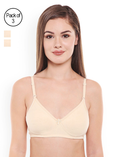 Bodycare Pack of 3 Nude-Coloured Solid Non-Wired Heavily Padded T-shirt Bra E6525SSS 
Bodycare Pack of 3 Nude-Coloured Solid Non-Wired Heavily Padded T-shirt Bra E6525SSS