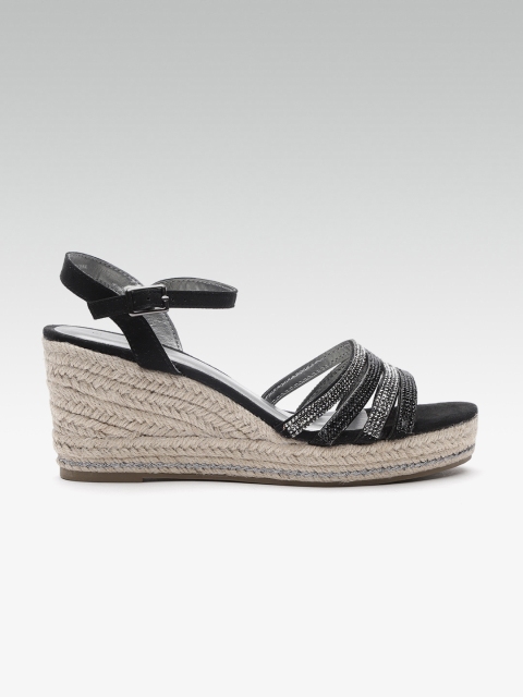 DOROTHY PERKINS Women Black Embellished Sandals