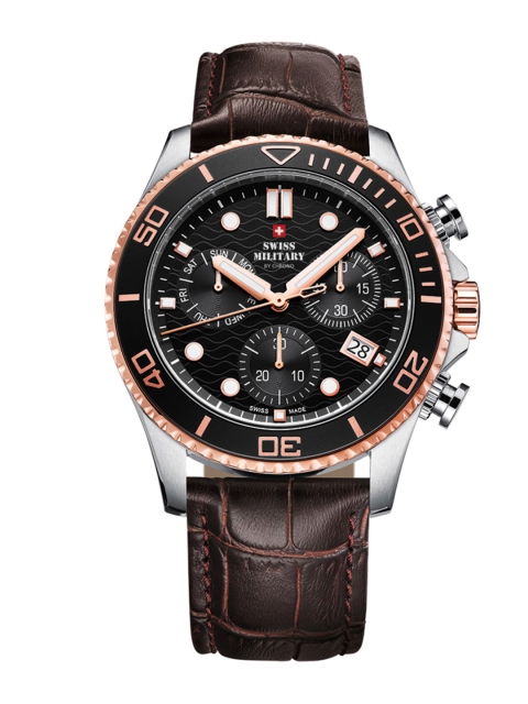 Swiss Military by Chrono Men Black Analogue Watch