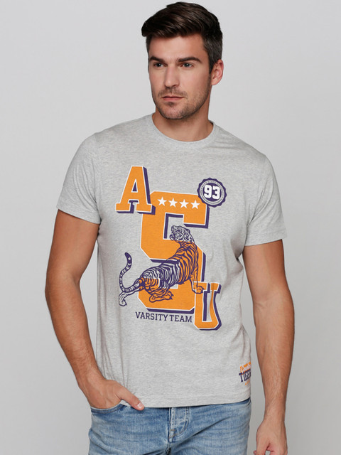 Splash Men Grey Melange Printed Round Neck T-shirt
Splash Men Grey Melange Printed Round Neck T-shirt