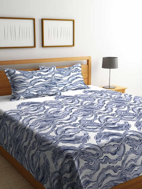 Portico New York White & Blue Abstract Print 180 TC Double Bed Cover with 2 Pillow Covers
Portico New York White & Blue Abstract Print 180 TC Double Bed Cover with 2 Pillow Covers