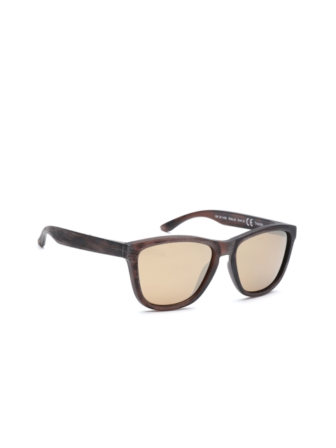 Daniel Klein Men Polarised Mirrored Wayfarer Sunglasses DK3142-C2, Brown