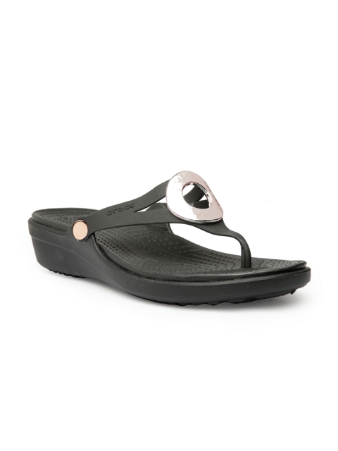 Crocs Women Black Solid Sandals