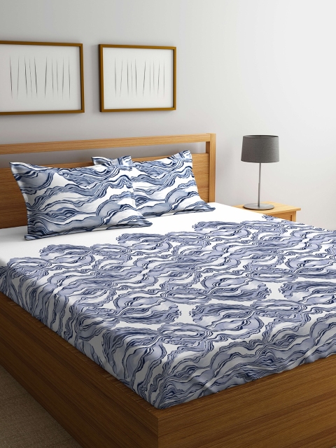 Portico New York Blue & White Abstract Flat 210 TC Cotton 1 King Bedsheet with 2 Pillow Covers
Portico New York Blue & White Abstract Flat 210 TC Cotton 1 King Bedsheet with 2 Pillow Covers