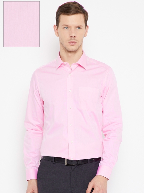 Blackberrys Men Pink Slim Fit Solid Formal Shirt