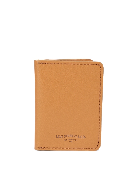 Levis Men Tan Solid Card Holder