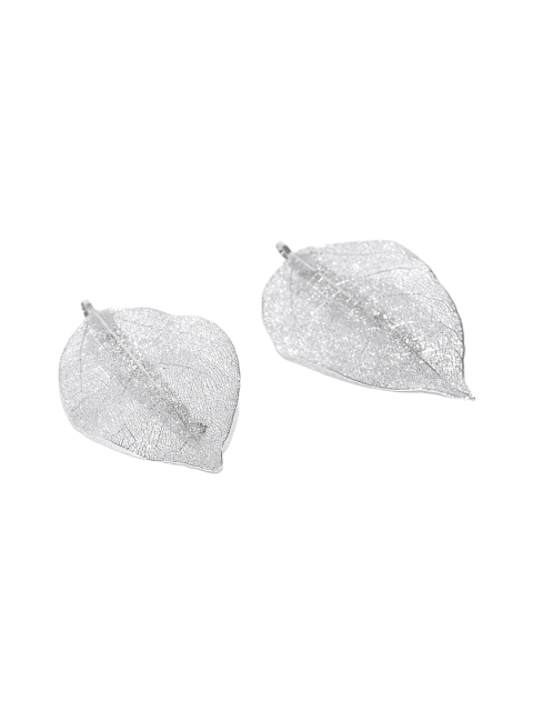 Accessorize Set of 2 Silver-Toned Leaf-Shaped Alligator Hair Clips