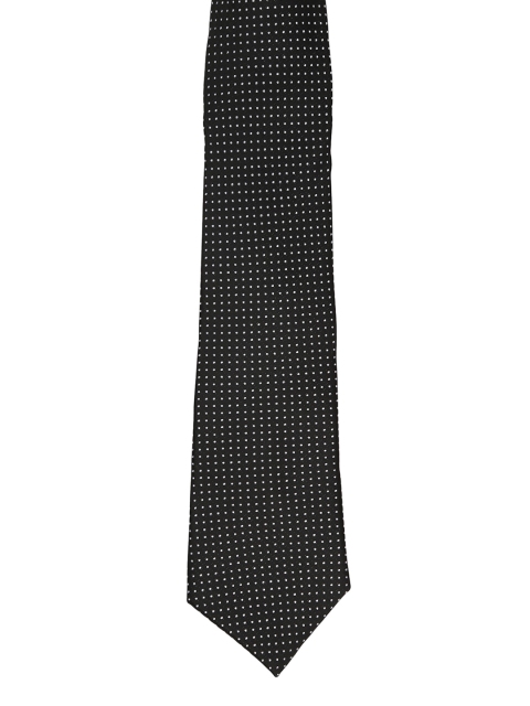 Van Heusen Black Woven Design Broad Tie