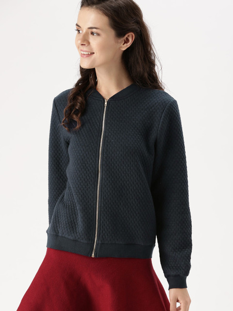 DressBerry Women Navy Self Design Bomber, Navy blue
DressBerry Women Navy Self Design Bomber, Navy blue