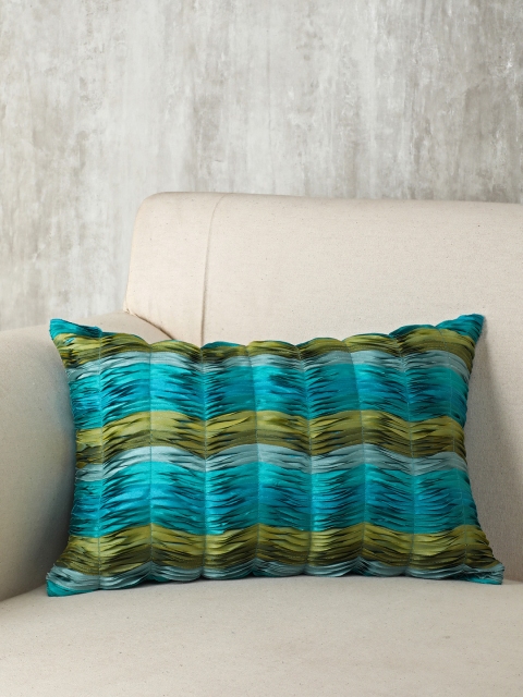 Pure Home and Living Blue Single Striped Rectangle Cushion Cover
