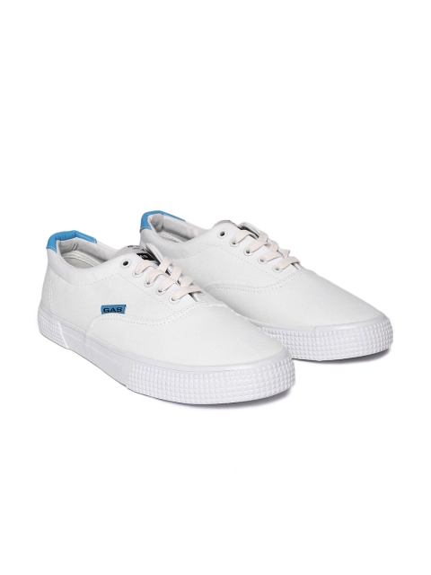GAS Men White Solid CALIFORNIA SUNSET CV Sneakers
