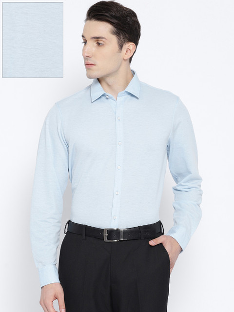 John Players Men Blue Slim Fit Solid Formal Shirt 
John Players Men Blue Slim Fit Solid Formal Shirt