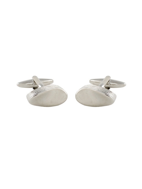 Tossido Silver-Toned Geometric Cufflinks