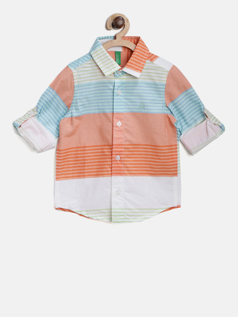 United Colors of Benetton Boys Peach-Coloured & Blue Regular Fit Striped Casual Shirt
United Colors of Benetton Boys Peach-Coloured & Blue Regular Fit Striped Casual Shirt