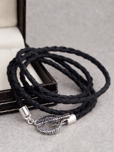 Dare by Voylla Black Brass Multistrand Bracelet