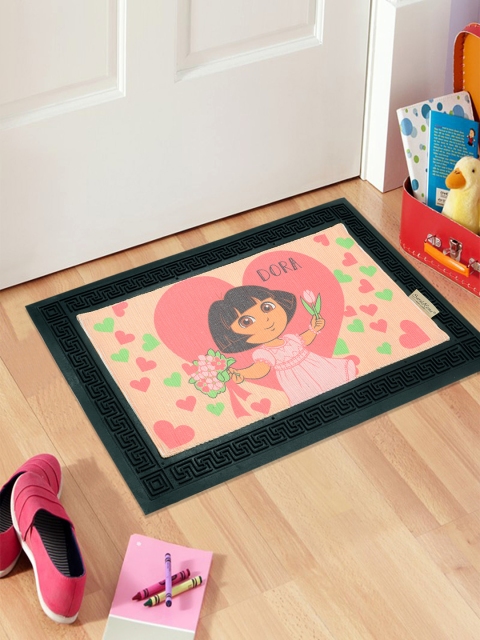 Saral Home Pink Anti-Skid Doormat