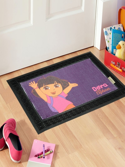 Saral Home Purple Anti-Skid Doormat