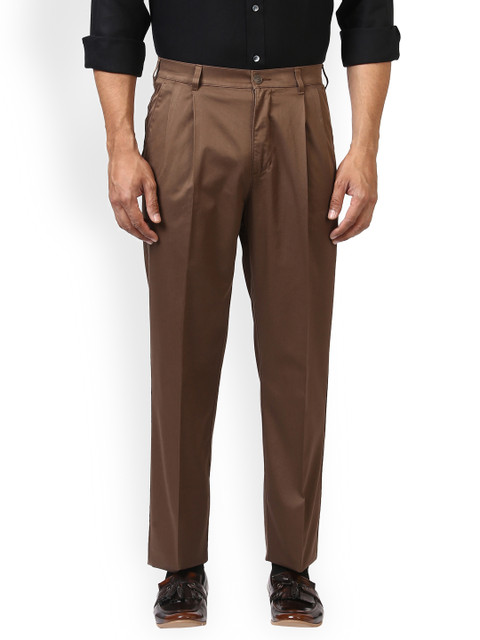 ColorPlus Men Brown Slim Fit Solid Formal Trousers
ColorPlus Men Brown Slim Fit Solid Formal Trousers