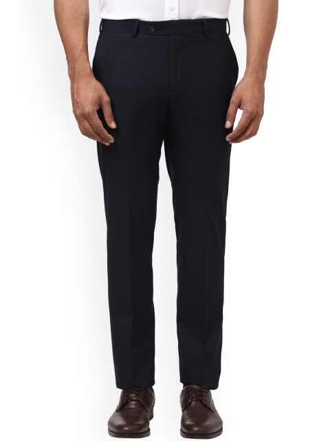 ColorPlus Men Navy Blue Regular Fit Solid Chinos