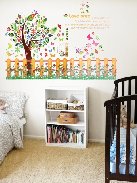 Cortina Multicoloured Love Tree Wall Sticker, Multi