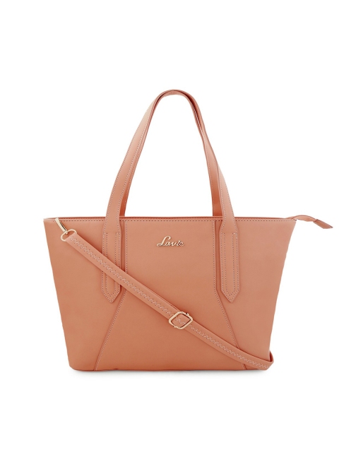 Lavie Pink Solid Tote Bag