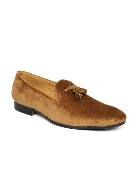 San Frissco Men Tan Suede Tassel Loafers