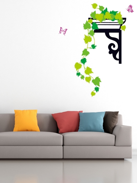Cortina Black & Green Plant Wall Sticker
