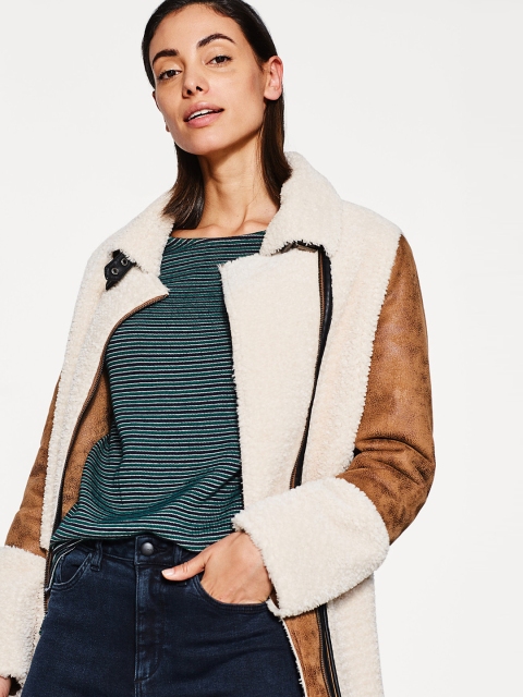 ESPRIT Women Green Striped Top