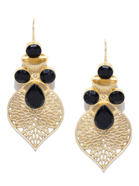 PANASH Gold-Toned & Black Gold-Plated Stone-Studded Handcrafted Leaf Shaped Drop Earrings
PANASH Gold-Toned & Black Gold-Plated Stone-Studded Handcrafted Leaf Shaped Drop Earrings