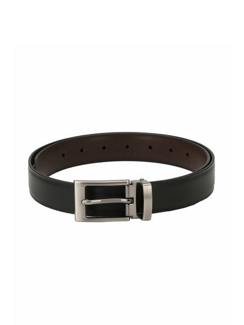 Pacific Gold Men Black & Brown Reversible Solid Belt